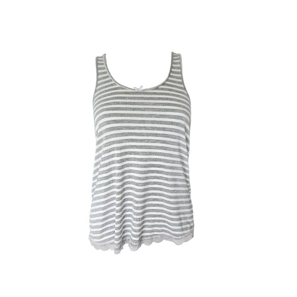 y2k coquette striped lace cami